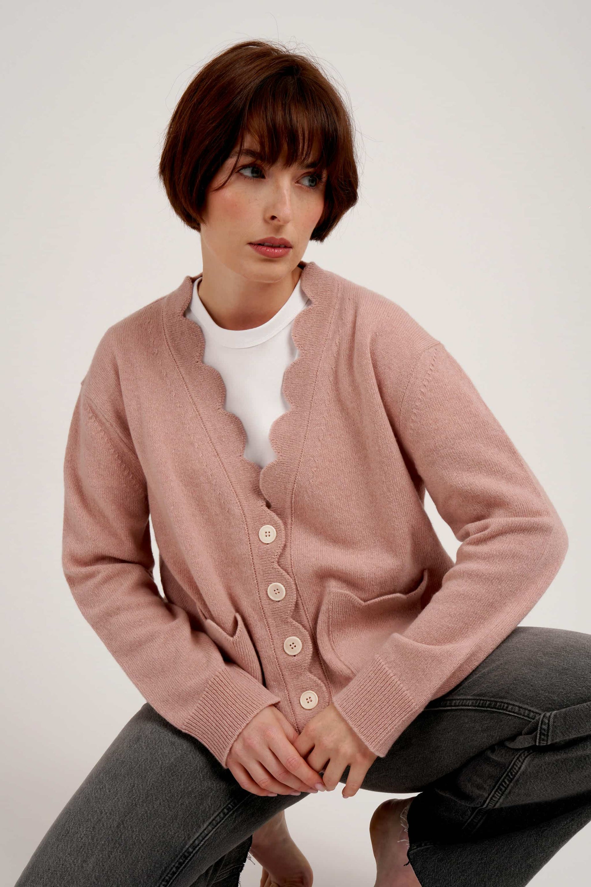HEIRLOOM CARDIGAN DUSTY PINK
