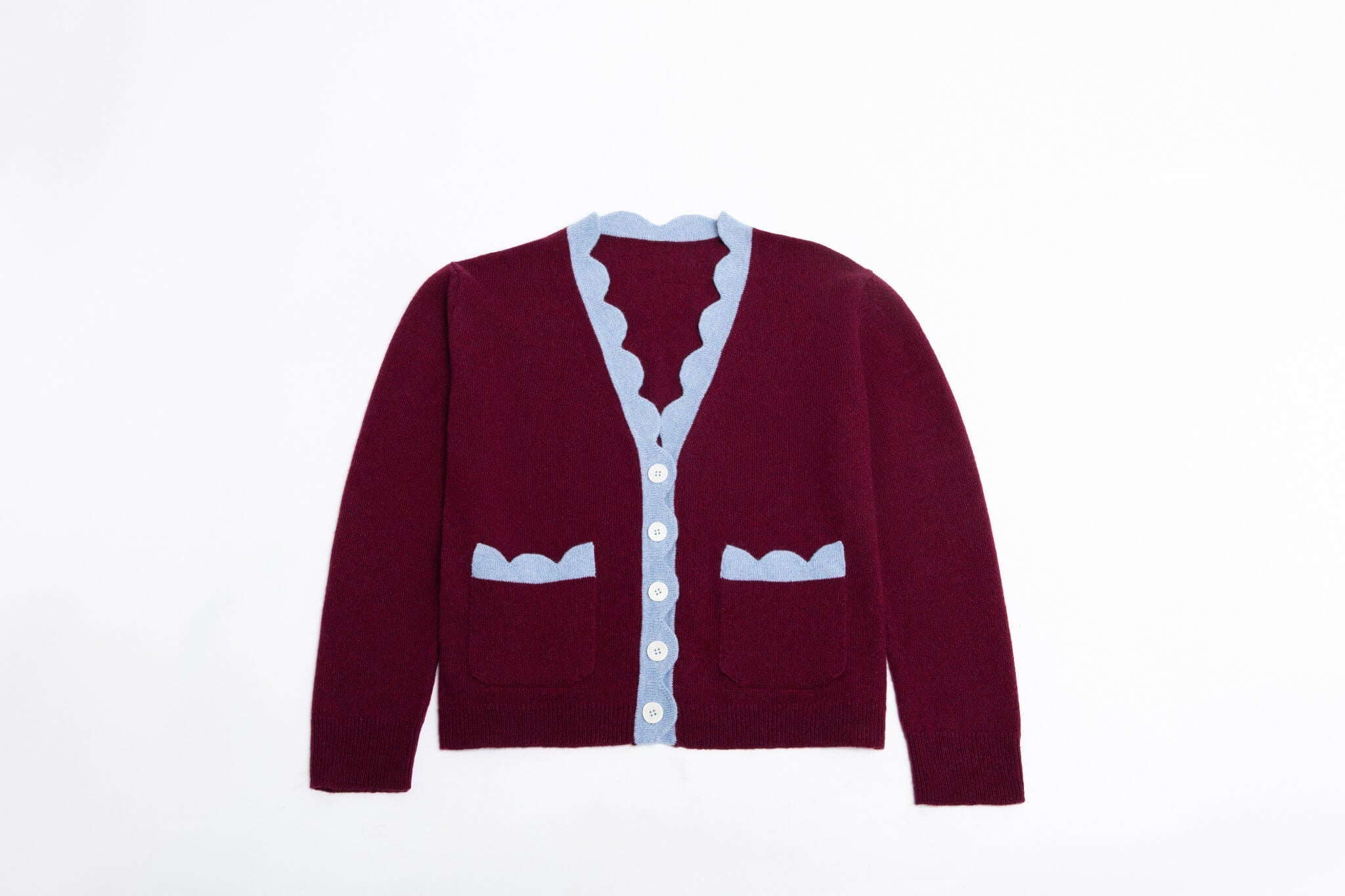 THE JAKOB HEIRLOOM CARDIGAN: BURGUNDY